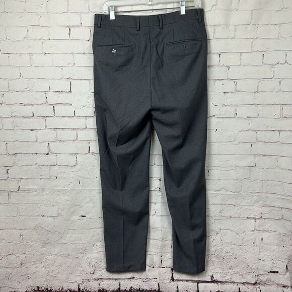 Berragamo Dress Pants Mens 32R Collezione D' Italia Flat Front Work Office Gray - Picture 6 of 9